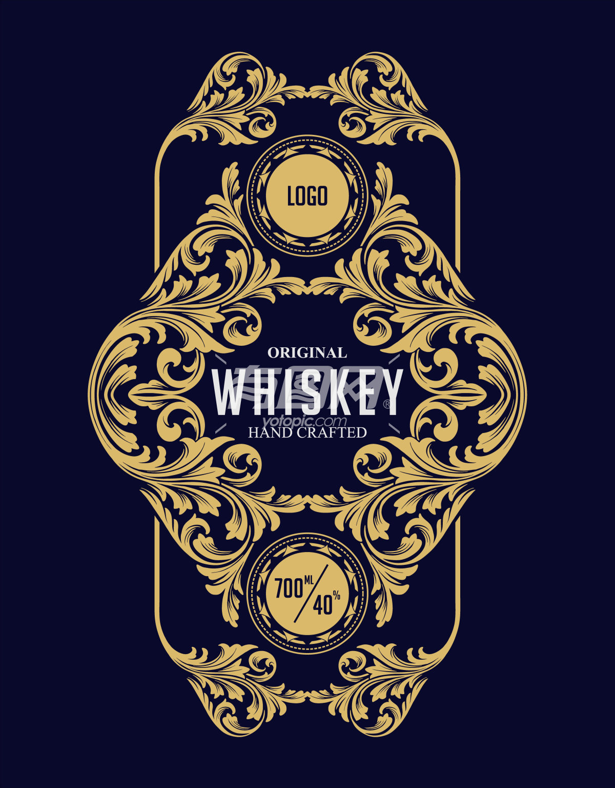 威士忌酒瓶标签设计