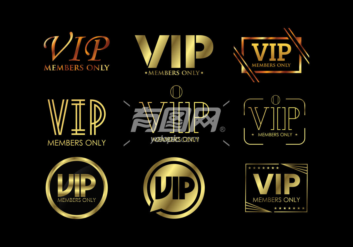 矢量VIP会员徽标设计