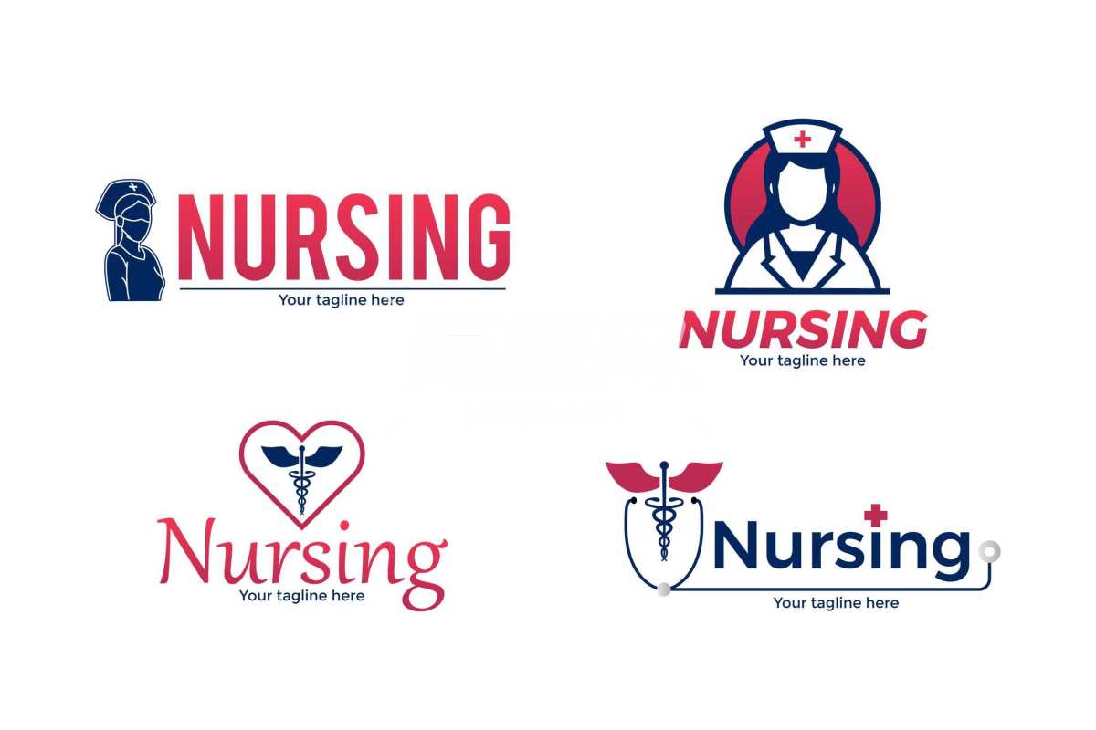 渐变护士标志logo