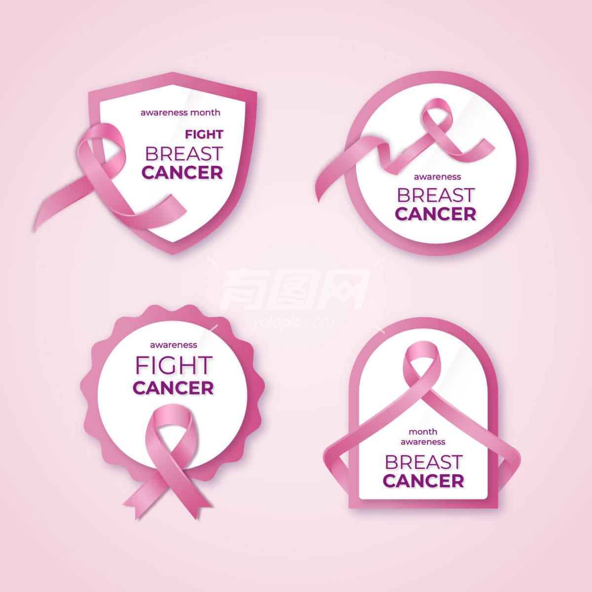 乳腺癌宣传月粉色背景
