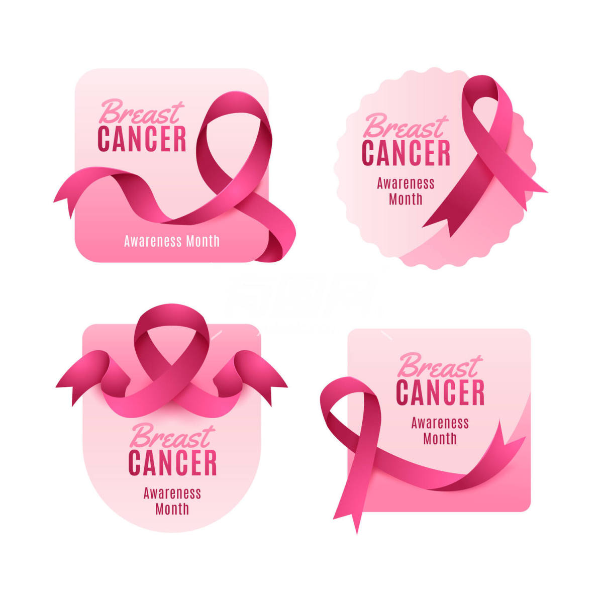 女性乳腺癌宣传标签