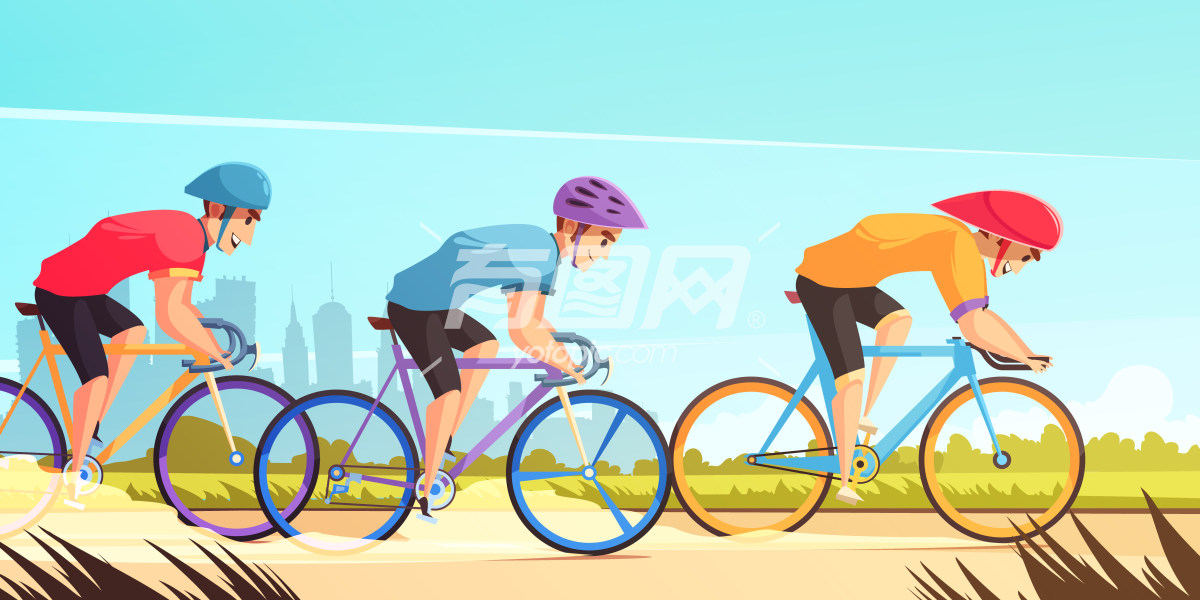 自行车比赛插画