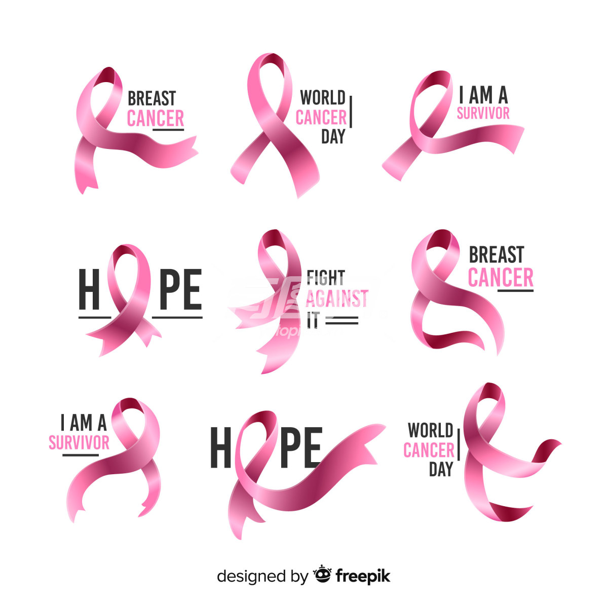乳腺癌女性癌症标志logo