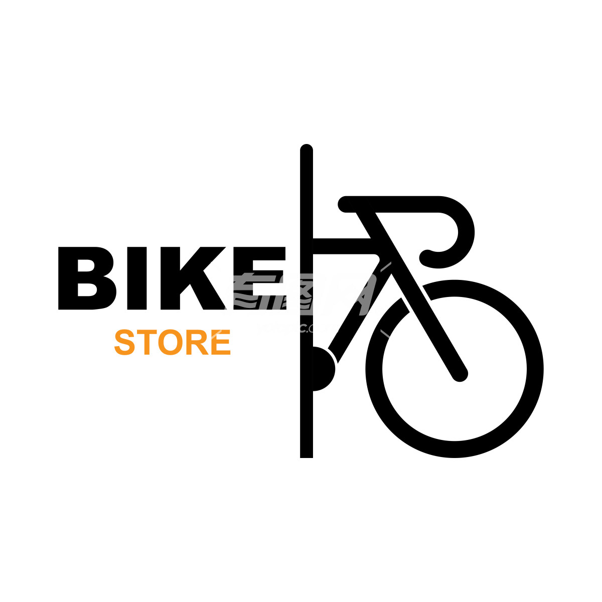 自行车店铺logo