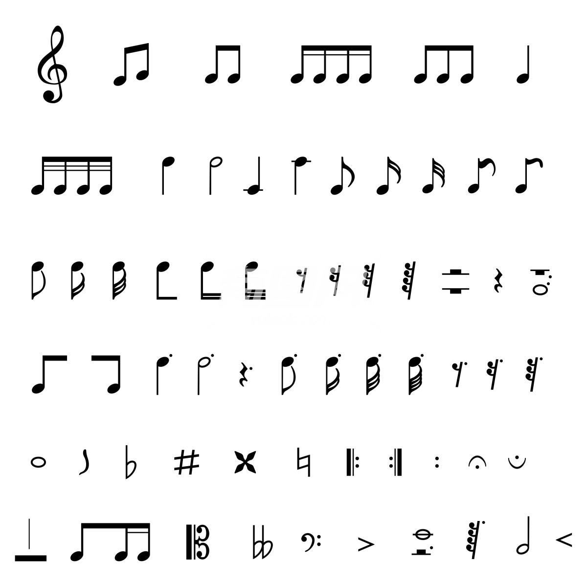 一系列音乐符号