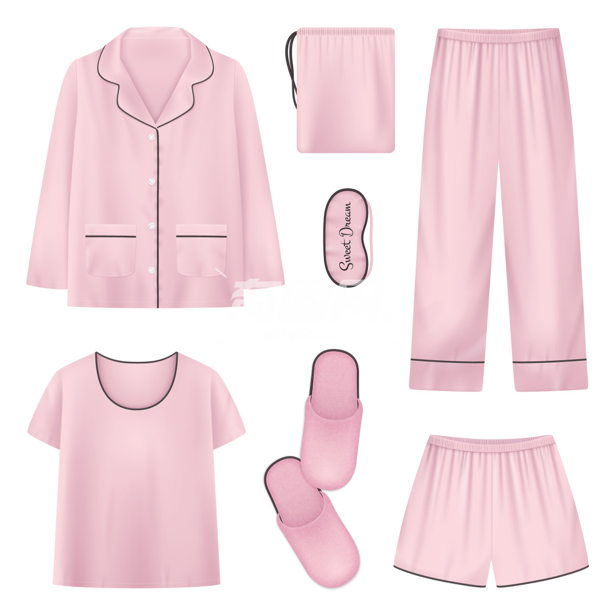 粉色睡衣配套用品
