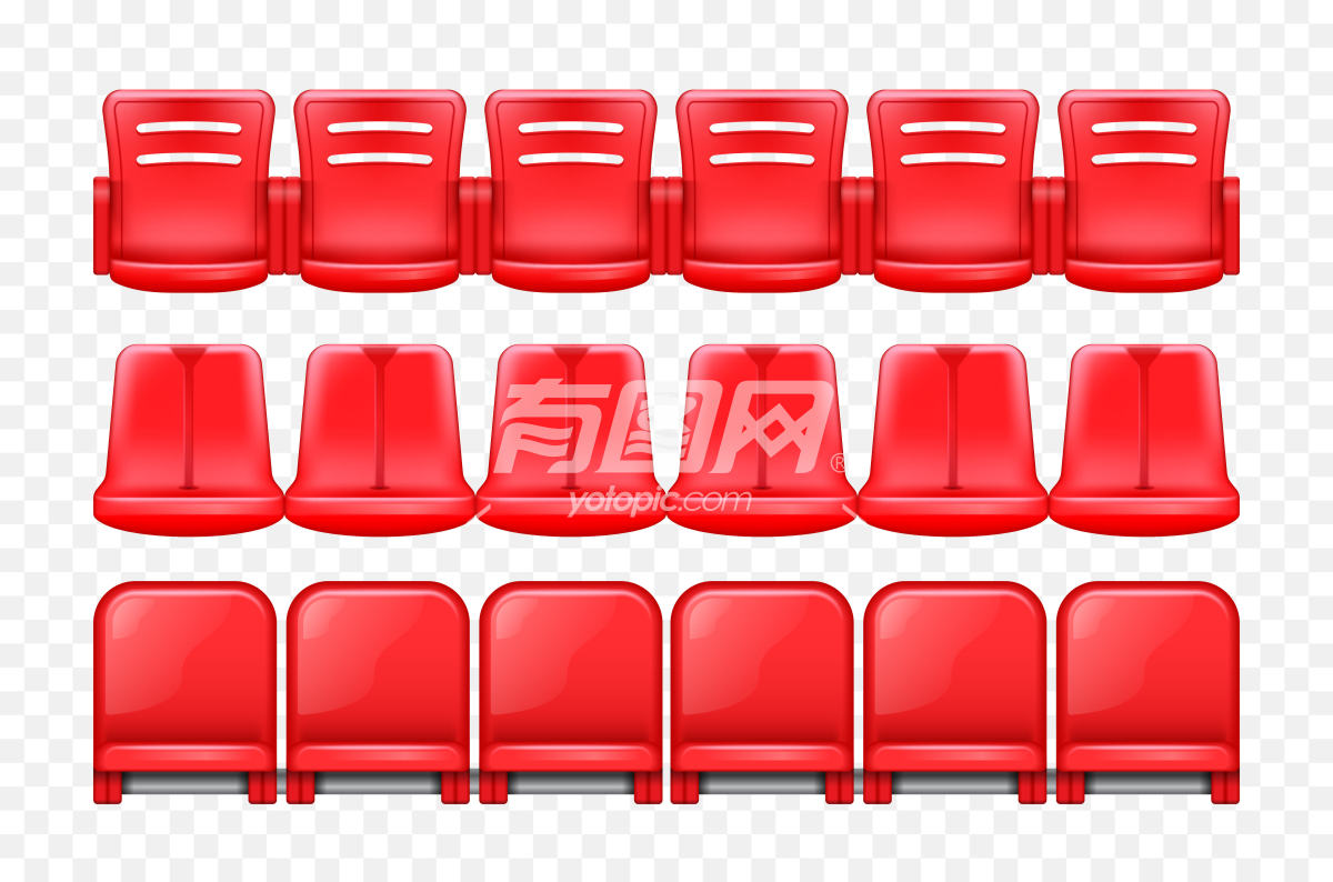 体育场红色座椅