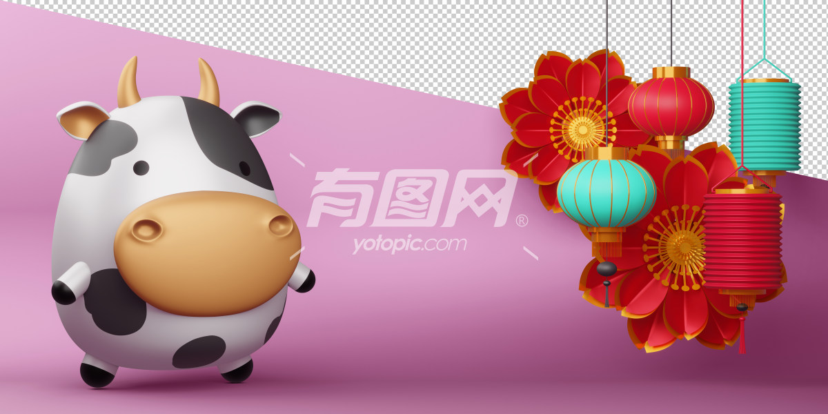 中国新年主题3D渲染设计