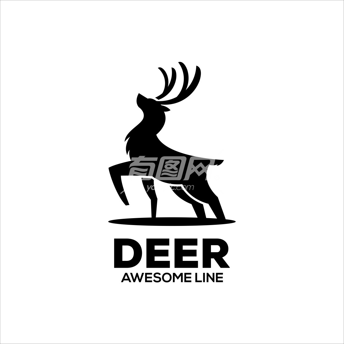 鹿主题logo设计