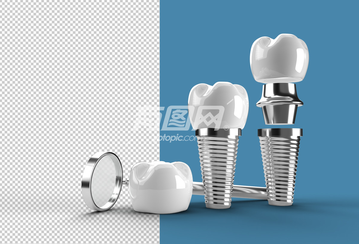牙齿牙科工具3D渲染图