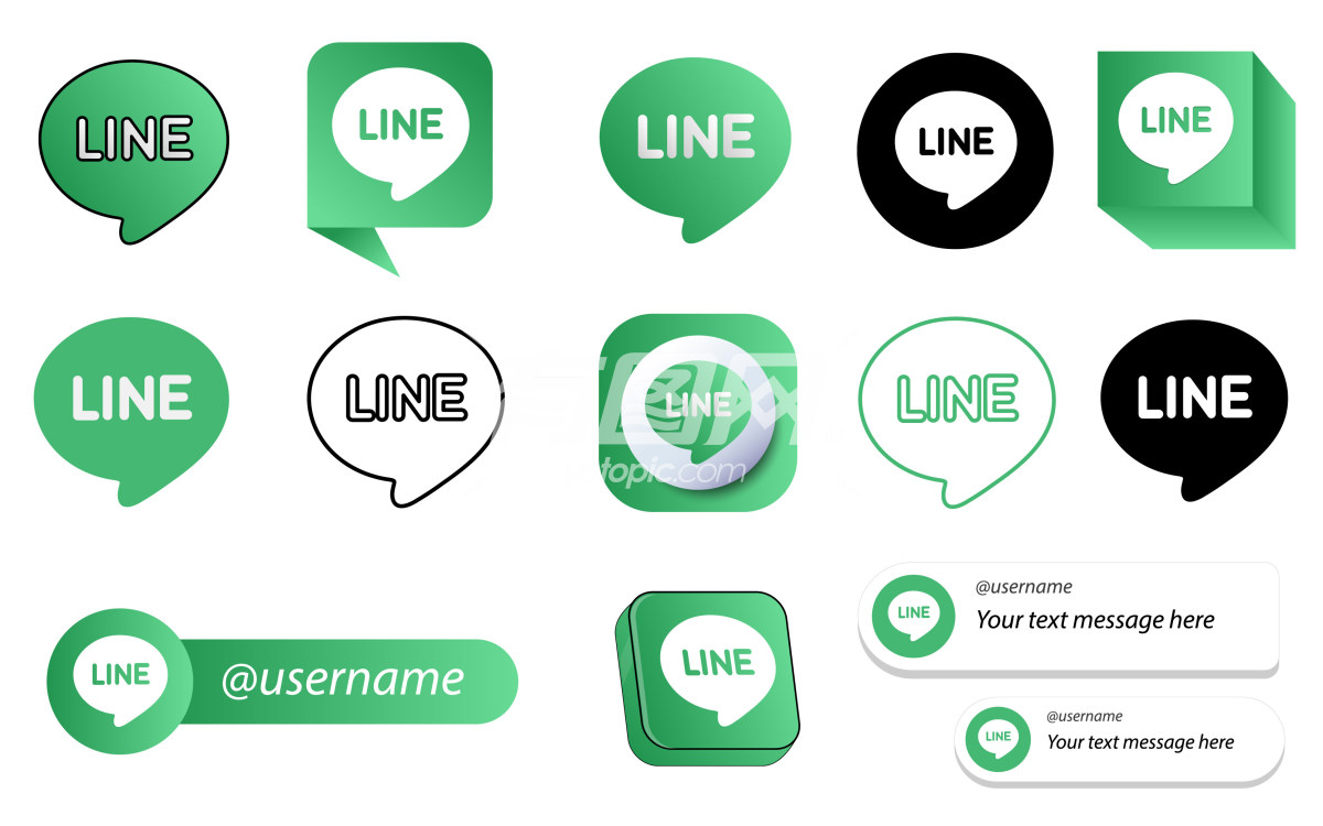 LINE应用程序多种版本图标