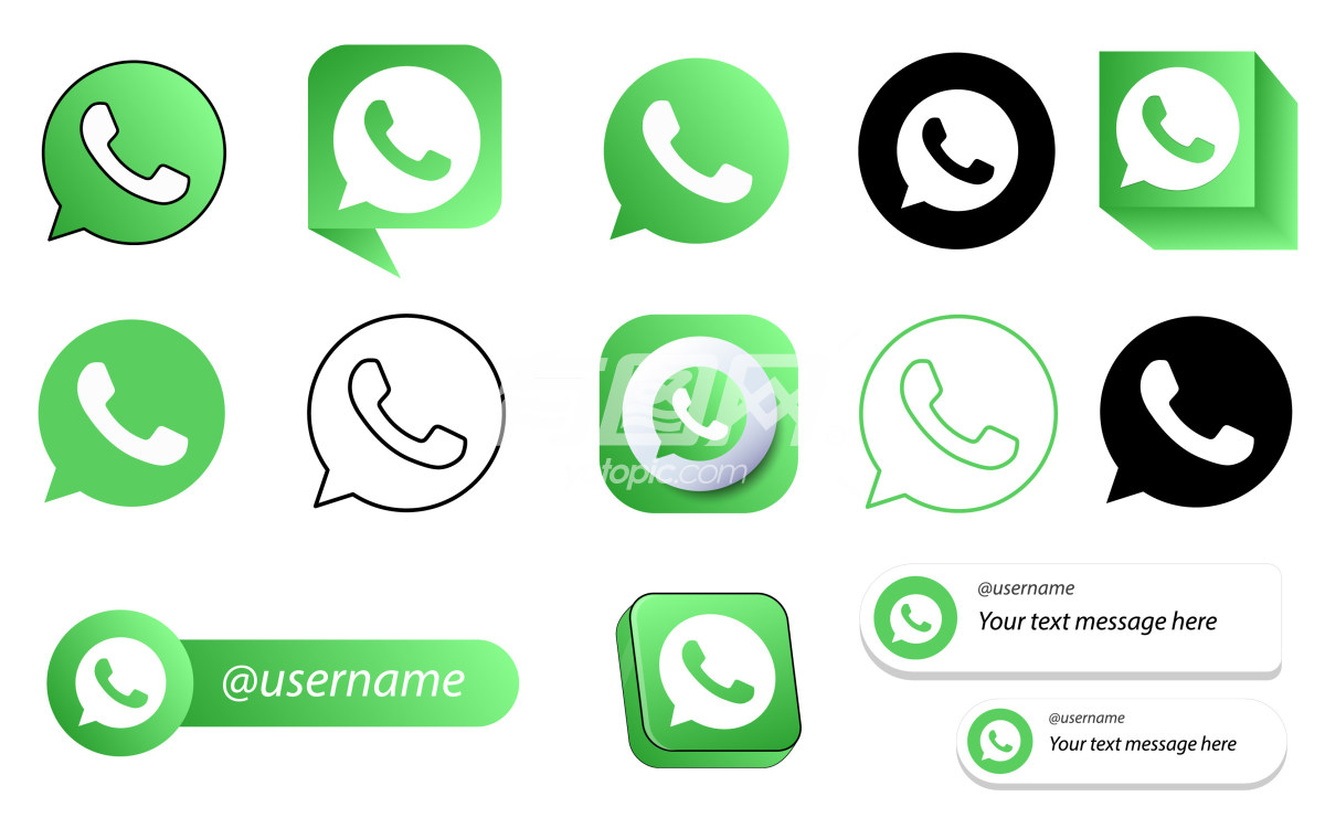 WhatsApp图标按钮