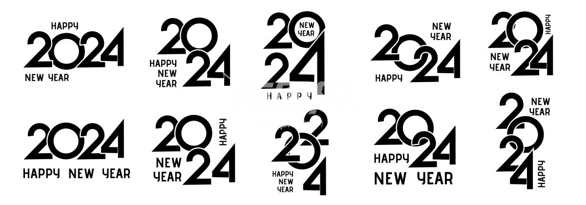 2024年新年快乐标志设计集合