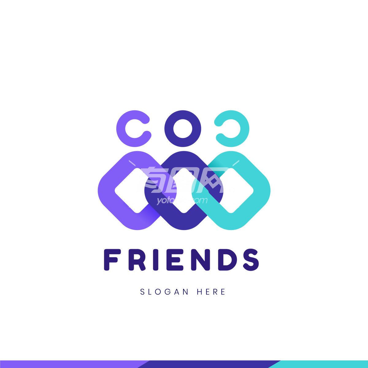 朋友主题logo设计