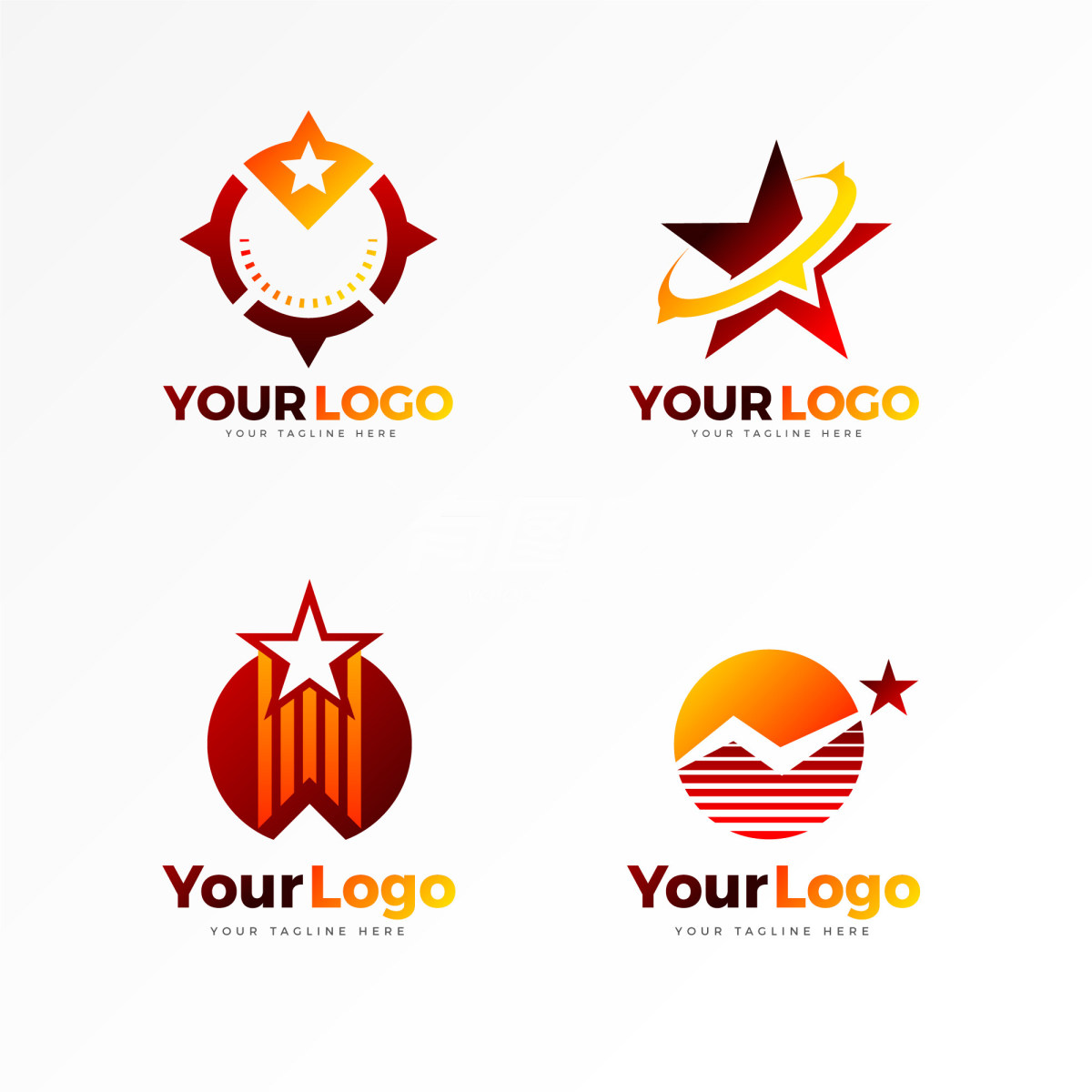 不同设计的logo集合
