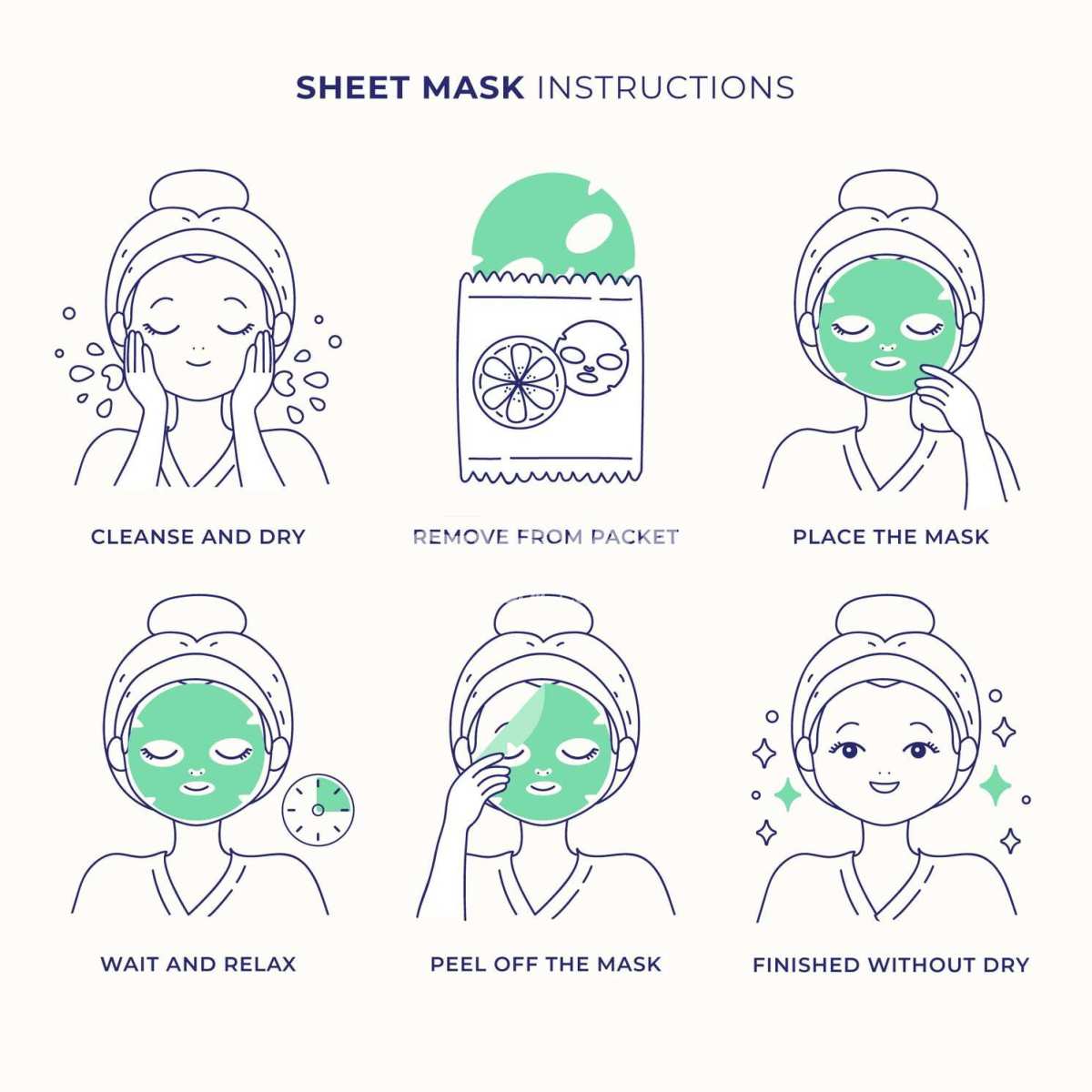 女性面部护肤流程