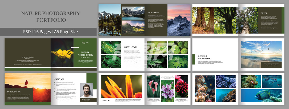 自然摄影作品集画册设计
