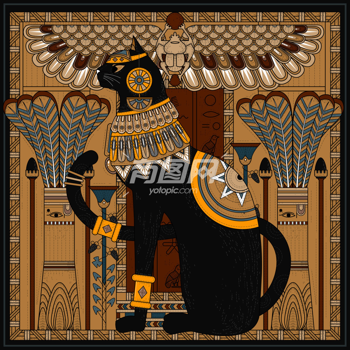古埃及风格插画