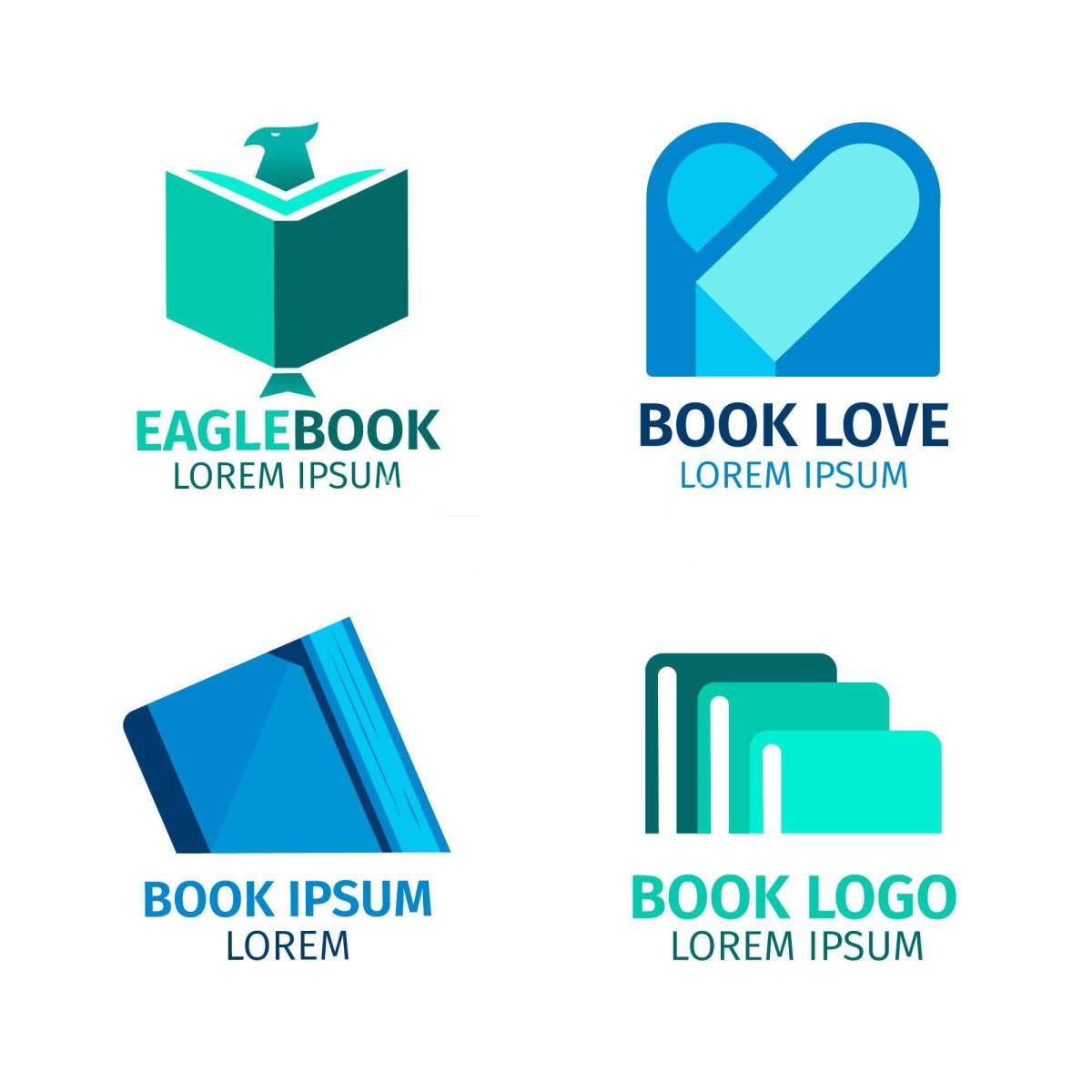蓝色书籍logo