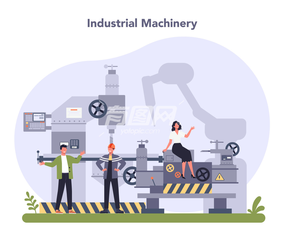 工业机械的插画