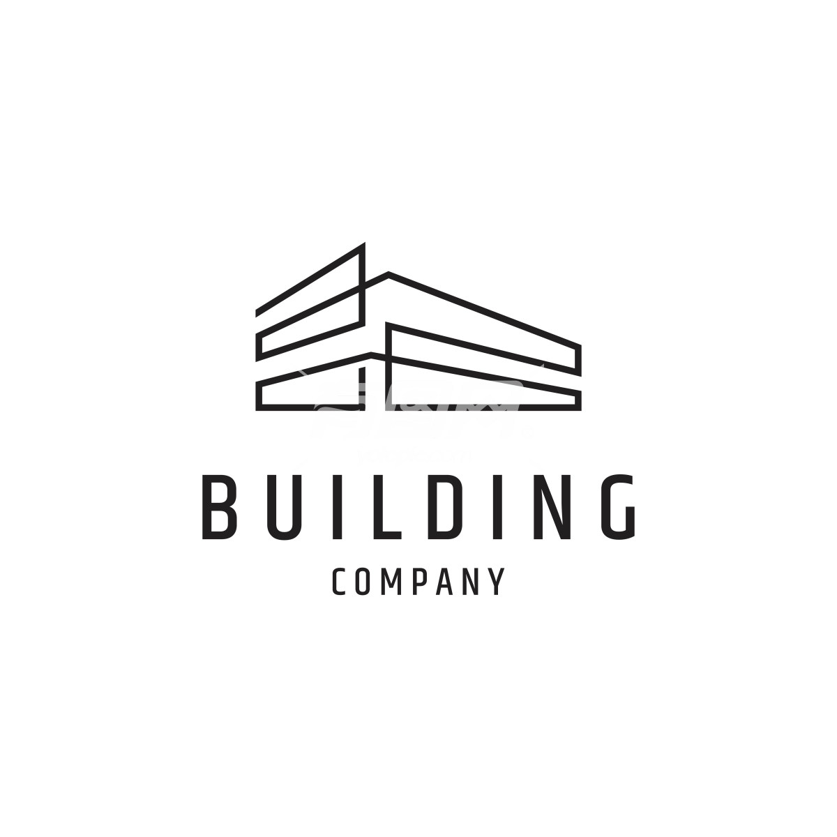 黑白的建筑公司标志设计