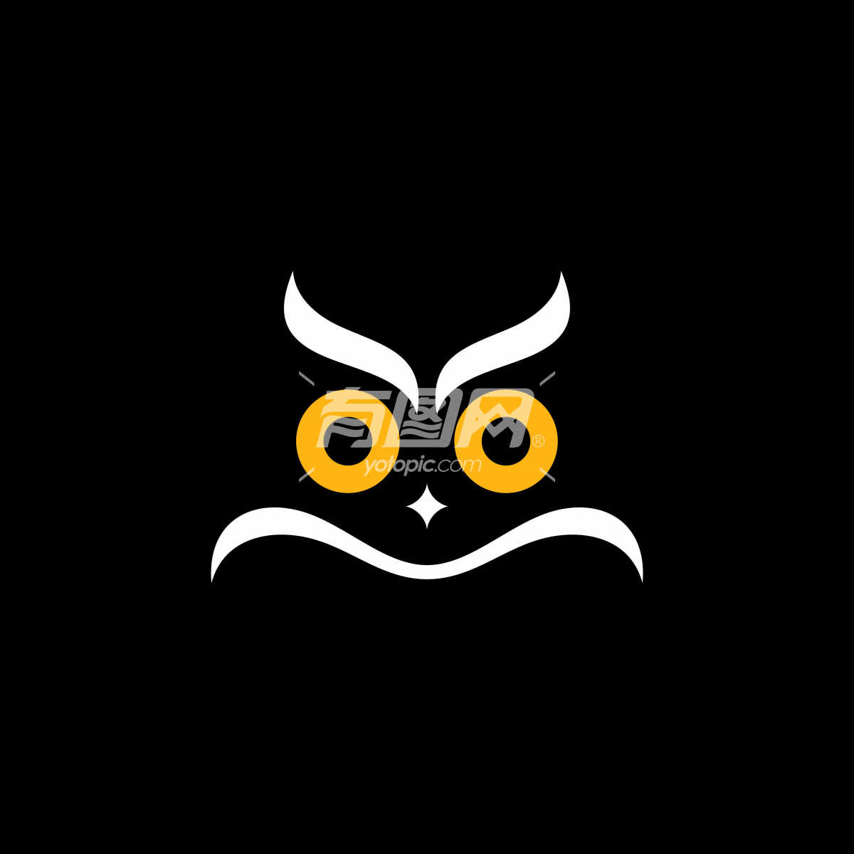 猫头鹰脸标志
