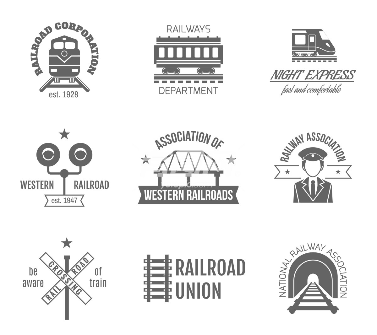 铁路相关的标志徽章