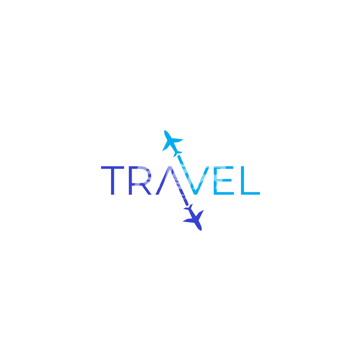 设计简洁的旅行主题标志