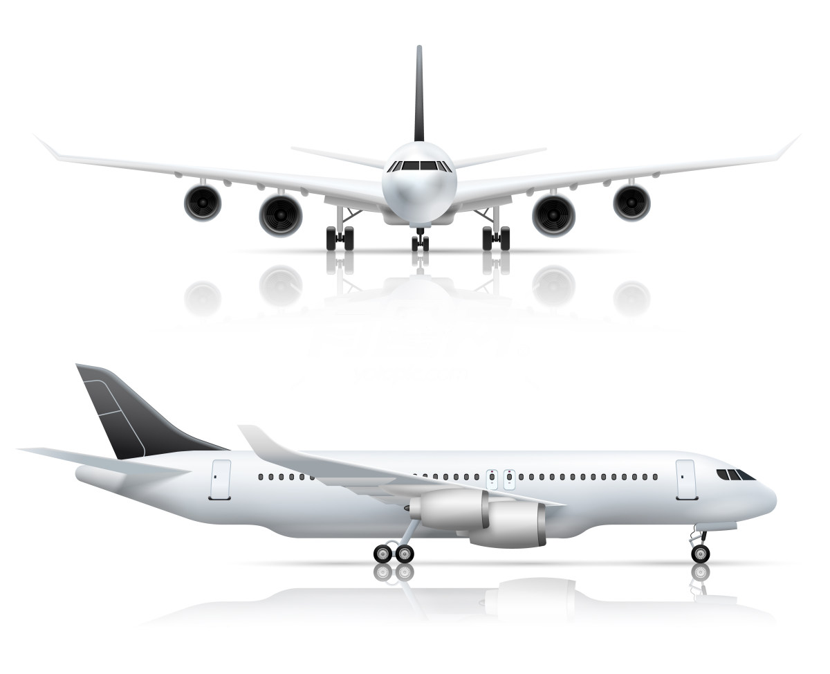 两架飞机的三维渲染图