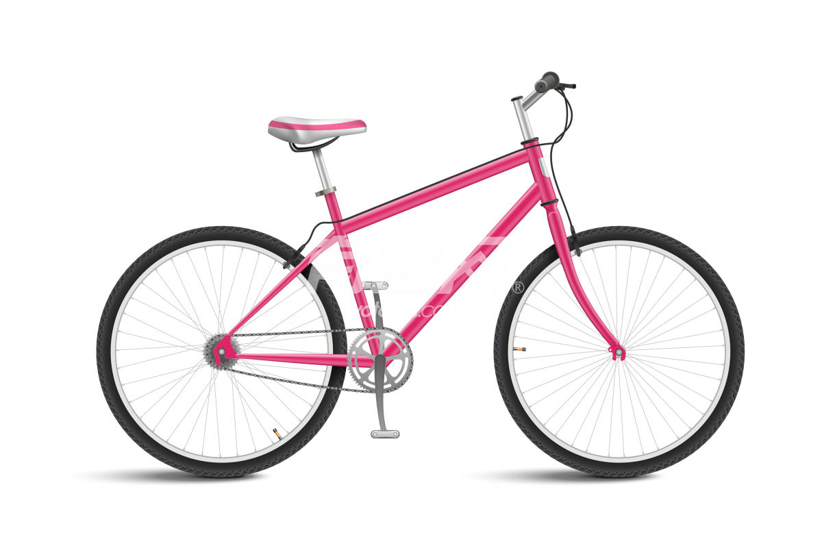 粉色脚踏车