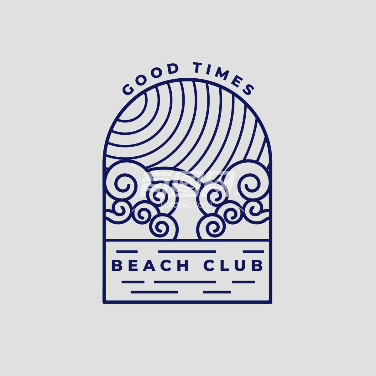 海滩俱乐部标志
