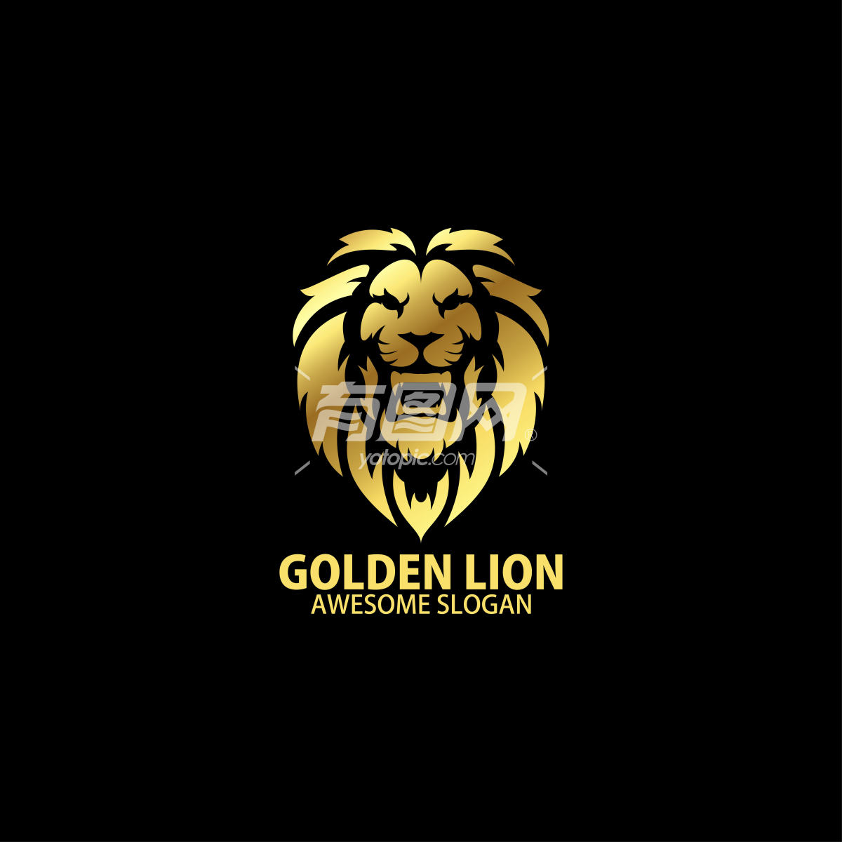 金色狮子头标志