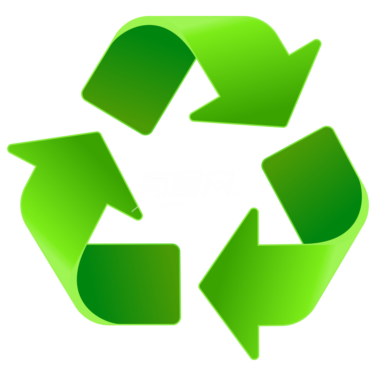 绿色的循环回收标志