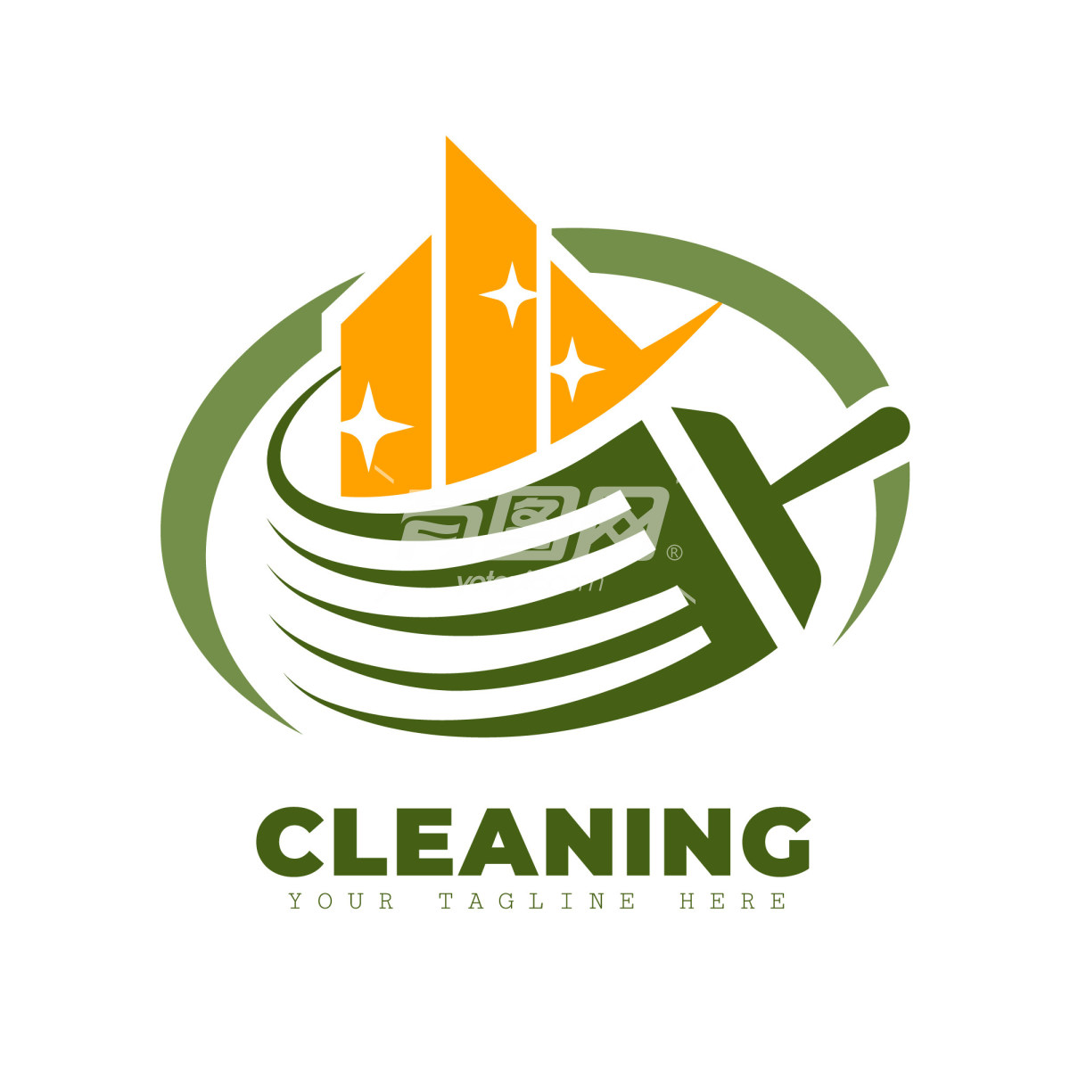 清洁服务的标志设计