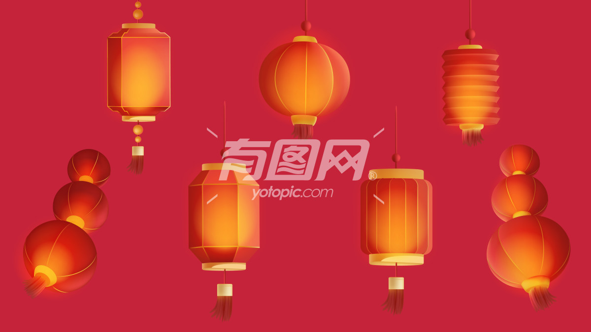 红色的中国灯笼