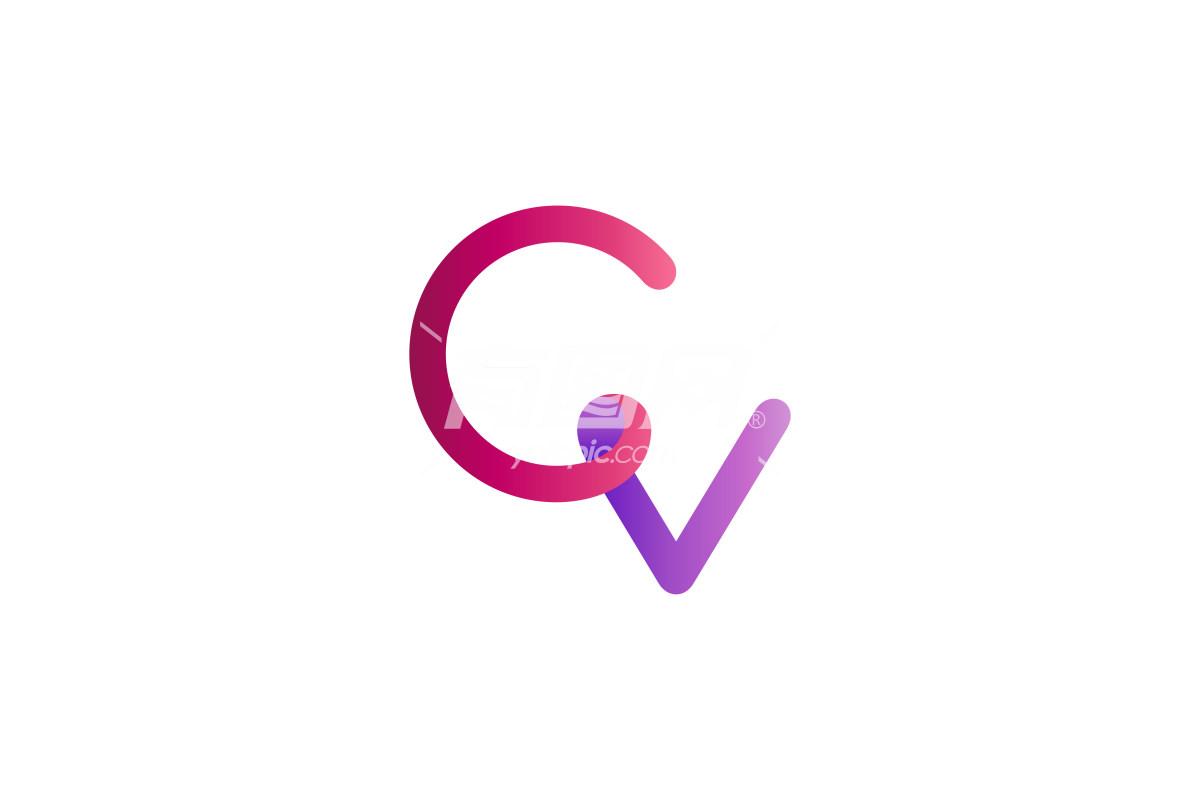 大写的C和V组成logo