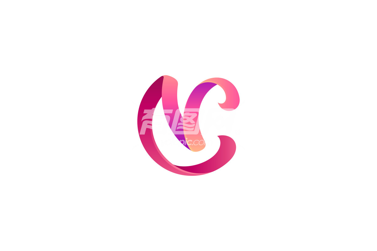 大写的C和V组成logo
