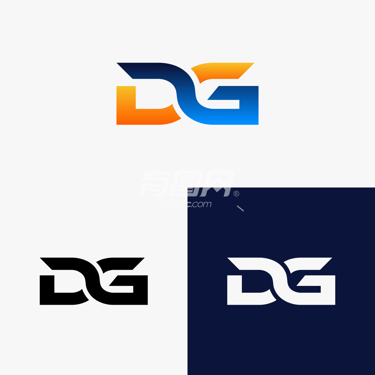 字母D和G设计元素