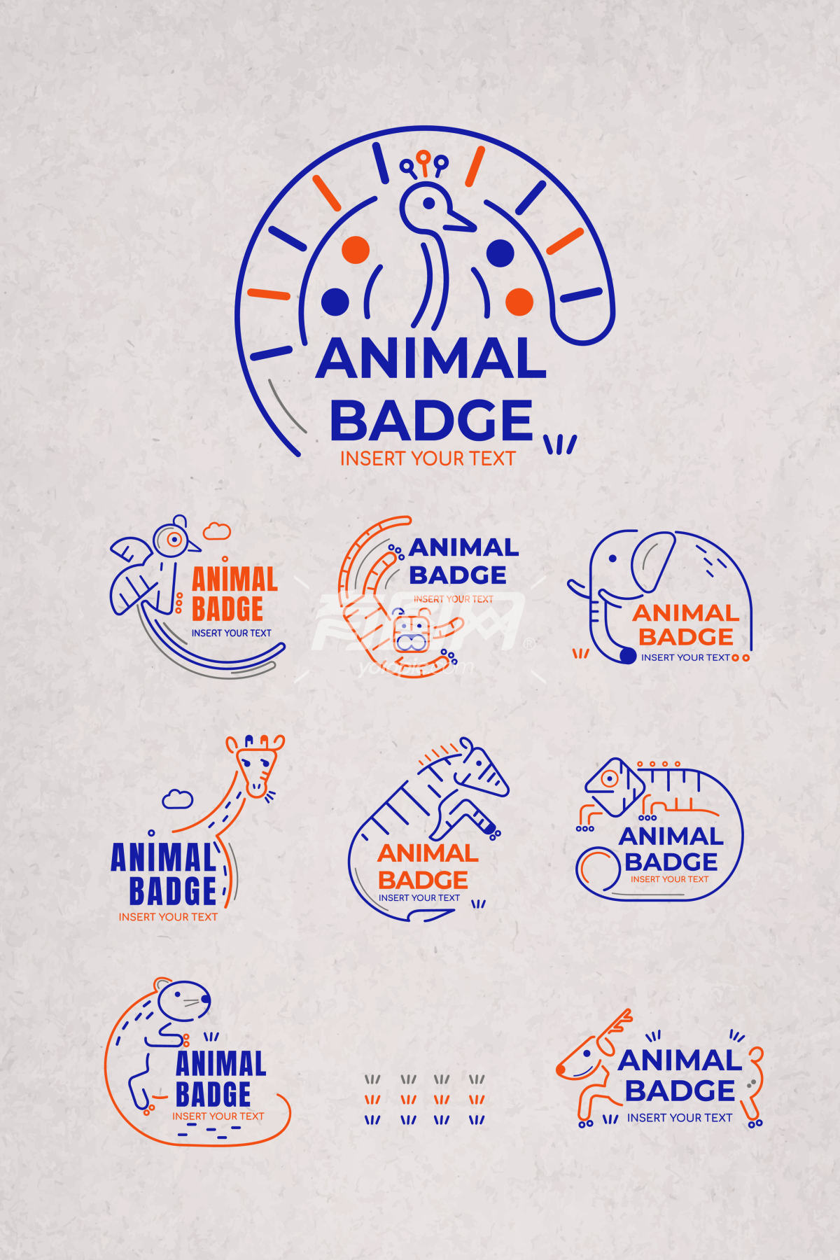 动物徽章设计