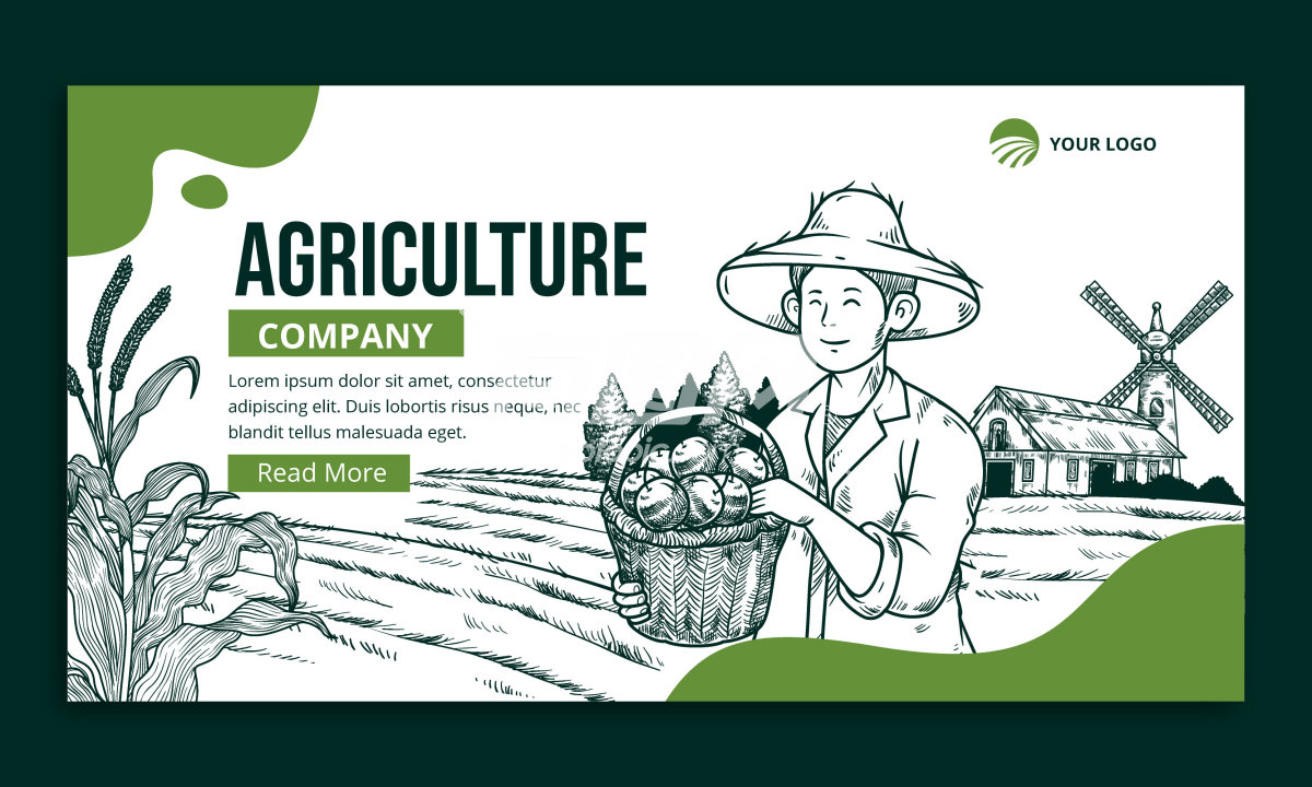 农业公司的宣传海报网页横幅