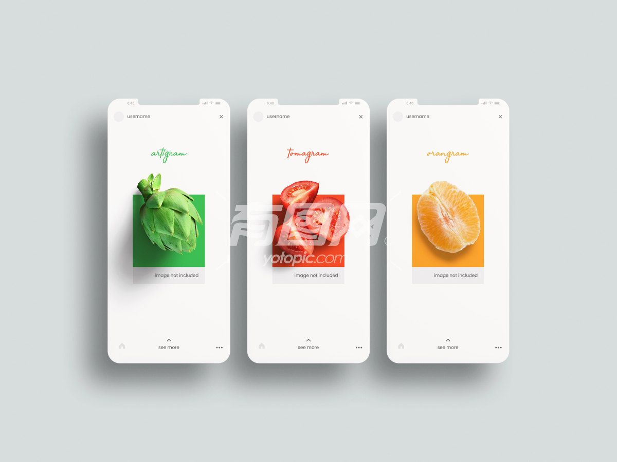 色彩斑斓的果蔬主题手机界面设计