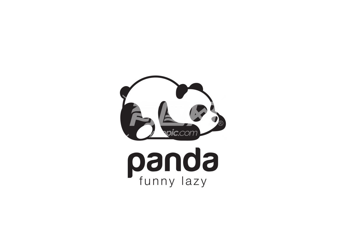 熊猫轮廓标志设计