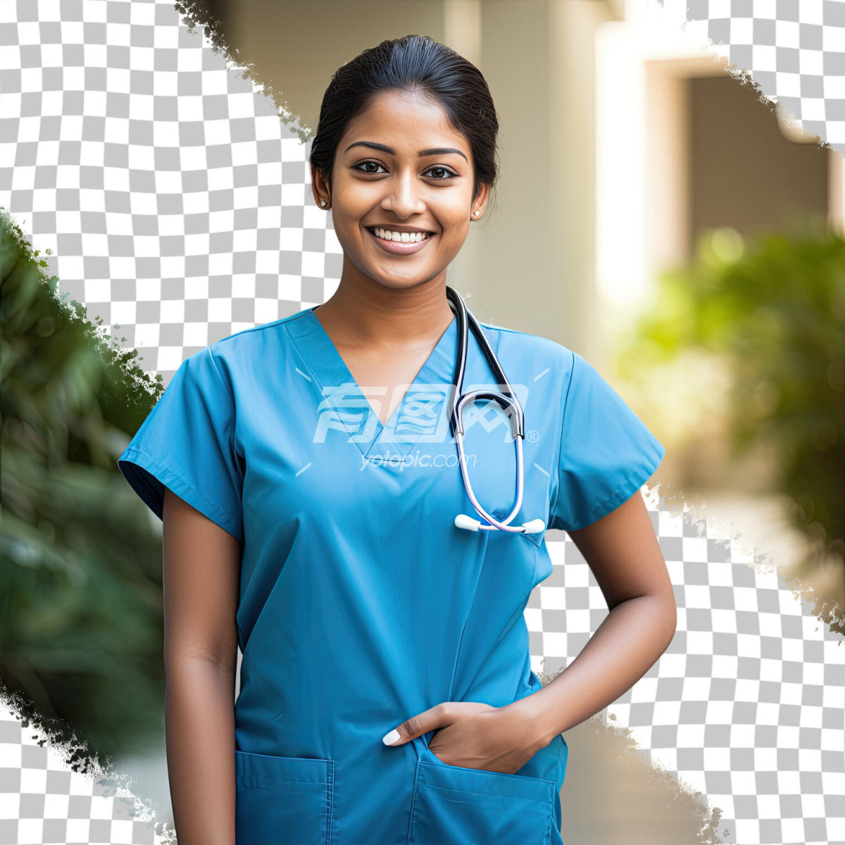 微笑印度女护士