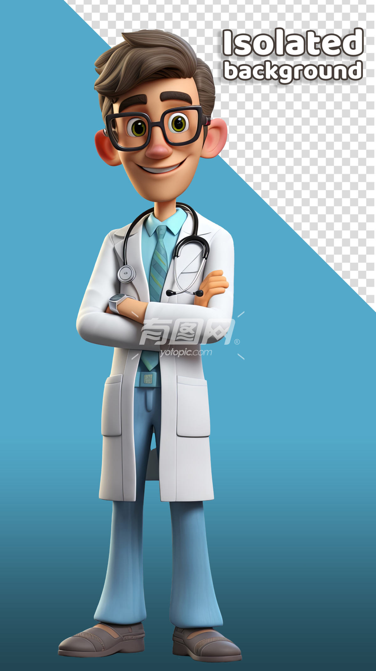 3D卡通专家医生