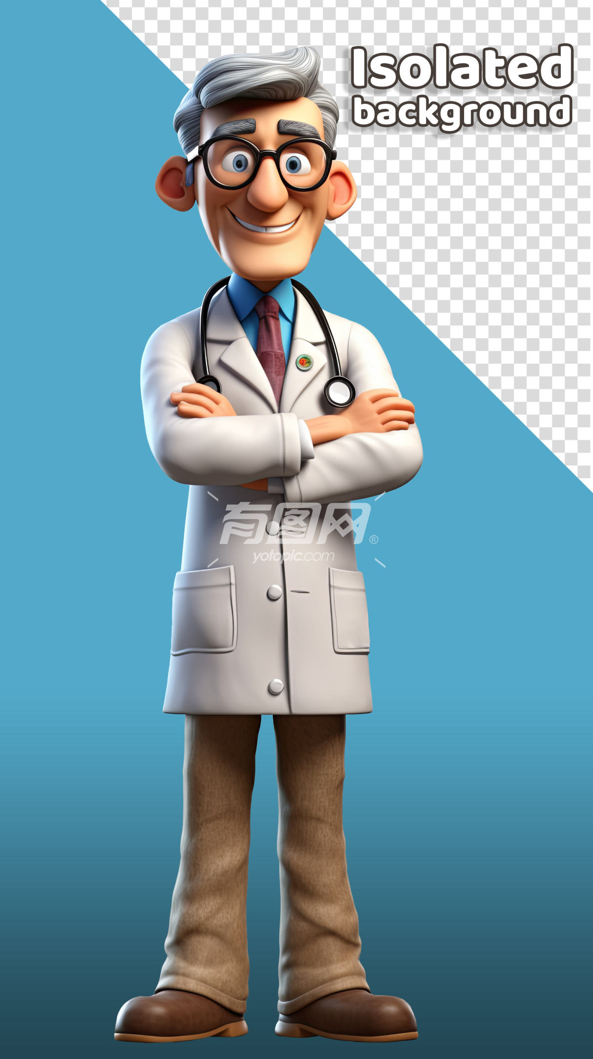 3D卡通专家医生