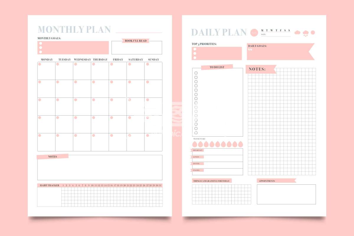 月计划表和日计划表