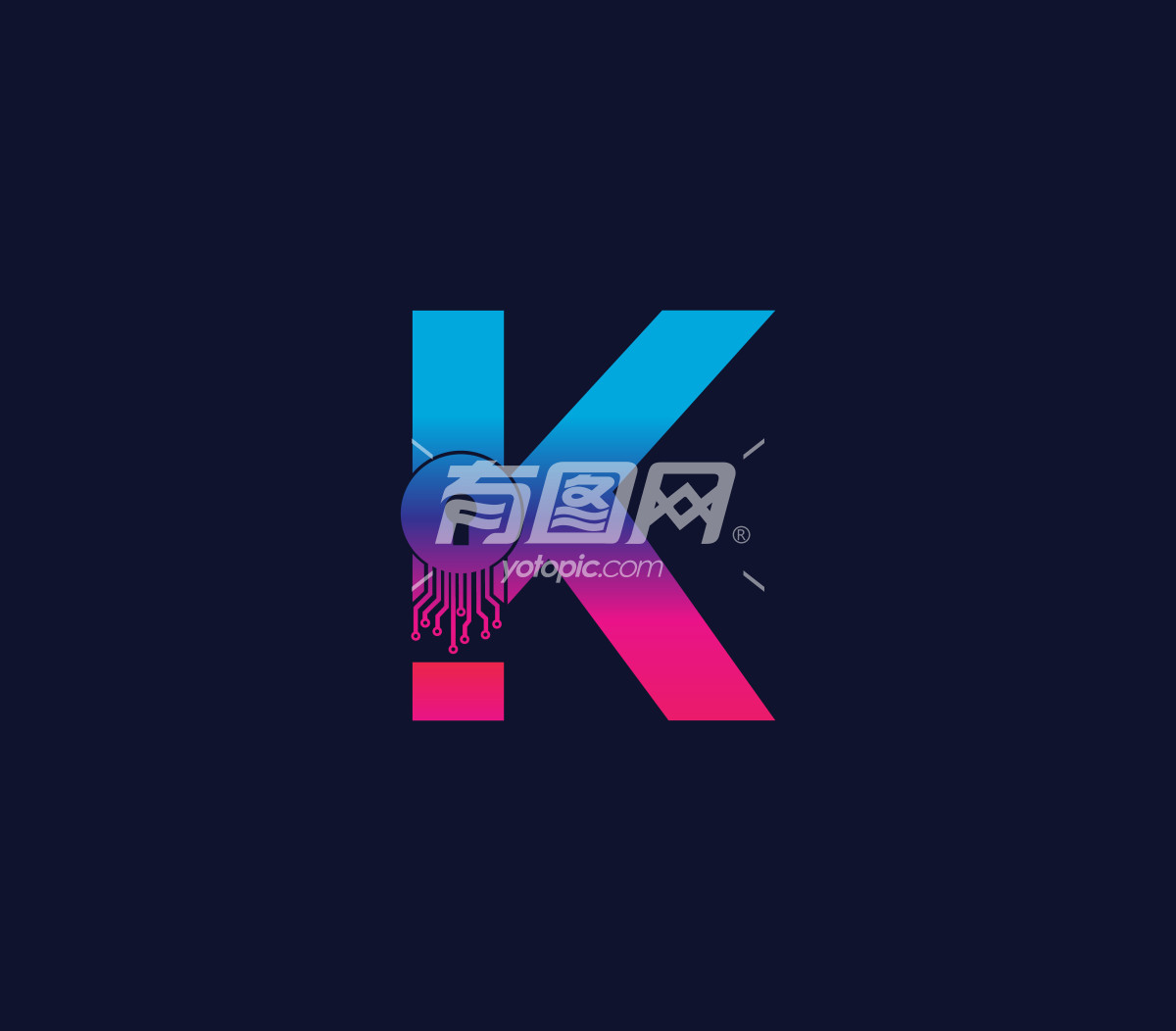 设计独特的字母K