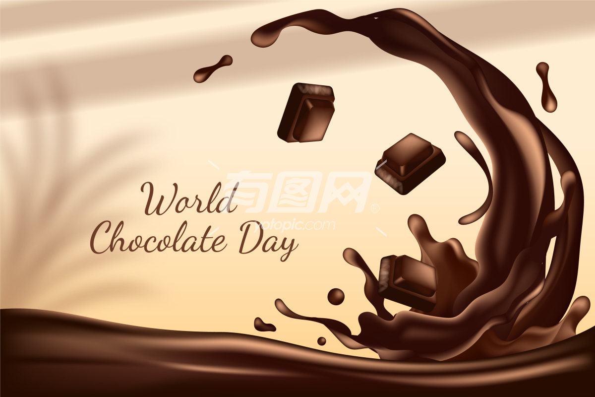 世界巧克力日的插画