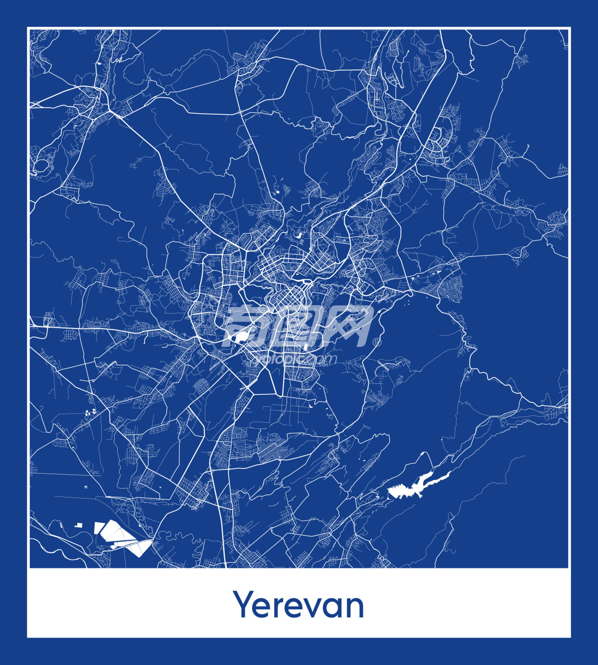亚美尼亚首都埃里温的地图