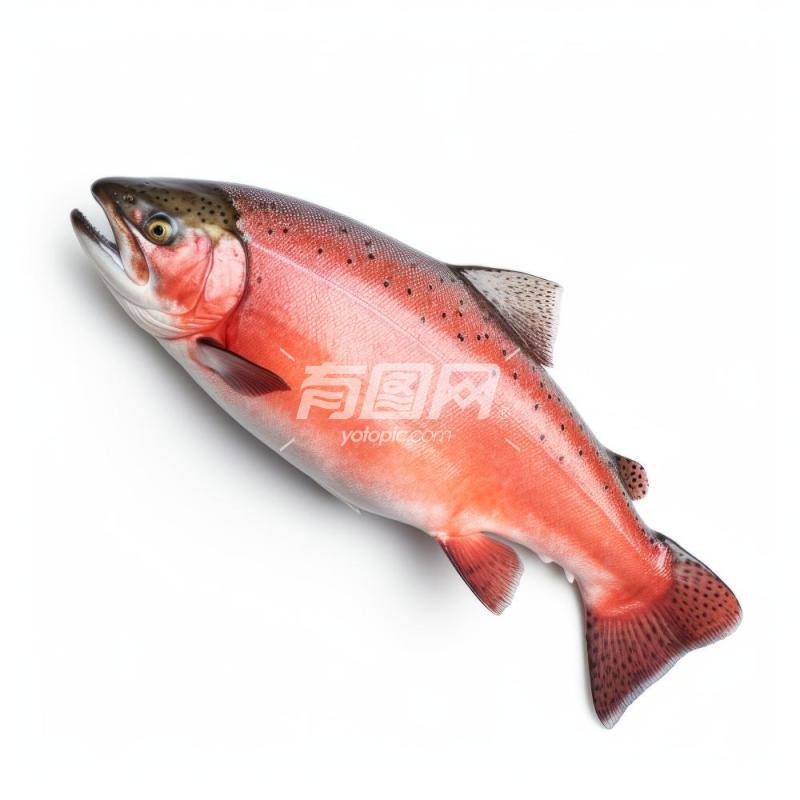 鲜艳的红色三文鱼